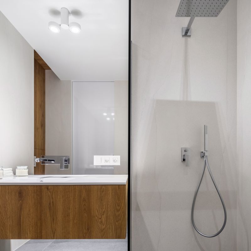Bathroom with Metallic Fixtures
